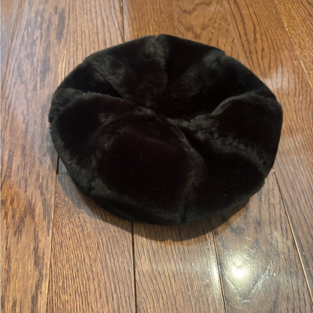 Luxurious Brown Genuine Fur Beret